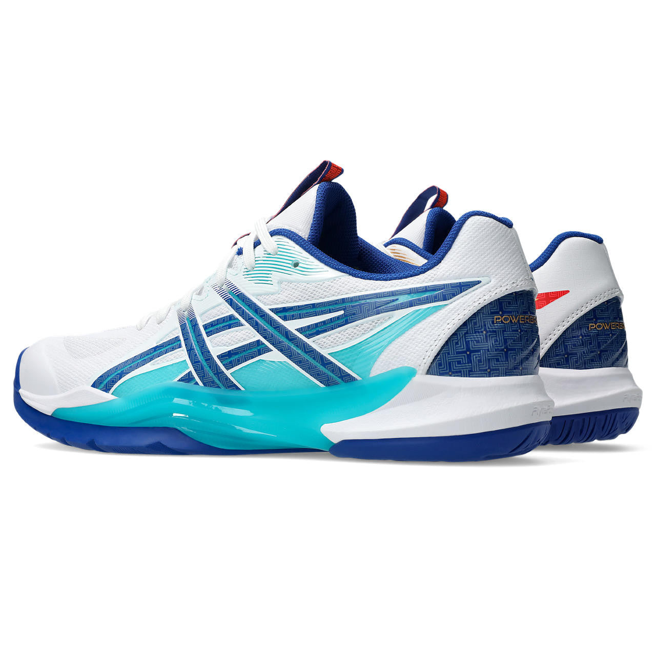 Chaussures Indoor Asics Powerbreak FF Homme Blanc bleu rouge_40969.jpg